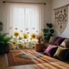 Light Blocking Sunflower Children Room Background Semi Transparent Filter Window Curtain Pole Living Bedr Single Panel Polyester Washable Sitting