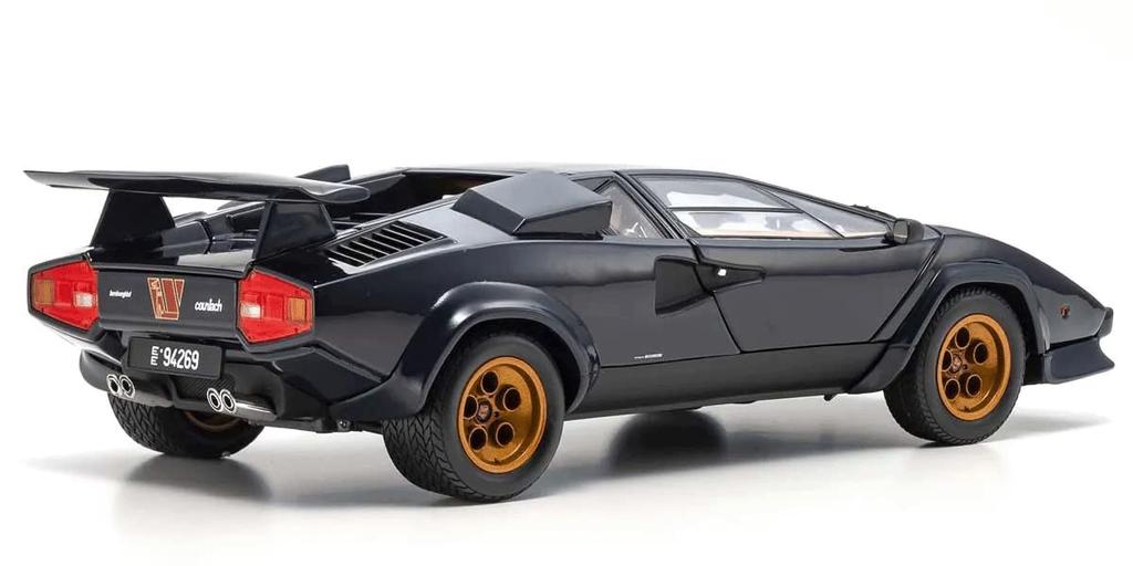 Kyosyo Original Lamborghini Countach Walter Wolf Dark Blue Finished Product 1/18