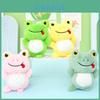 Cute Frog Plush Bag Pendant With Soft Fleece And Golden Keychain For Girls