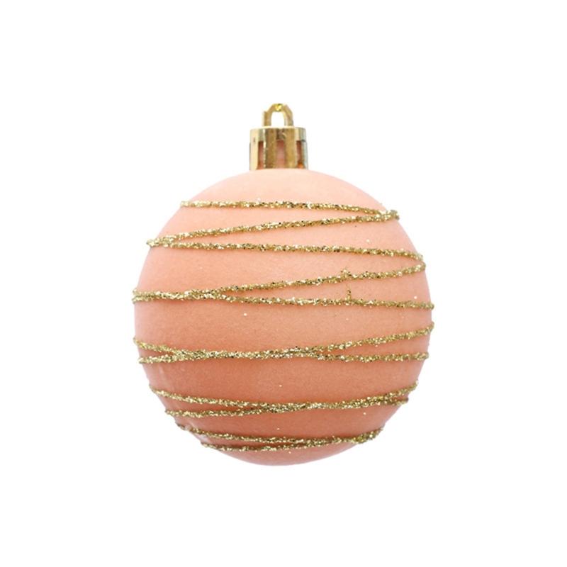 1 Box Flocking Ball Christmas Tree Decorations Multi Color Holiday Ornaments For Festival Home Party Decoration