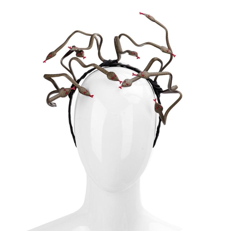 Medusa Cosplay Costume Snake Shape Headwear Role for Play Party Masquerade Supplies Carnival Halloween Dress-up HeadPiec