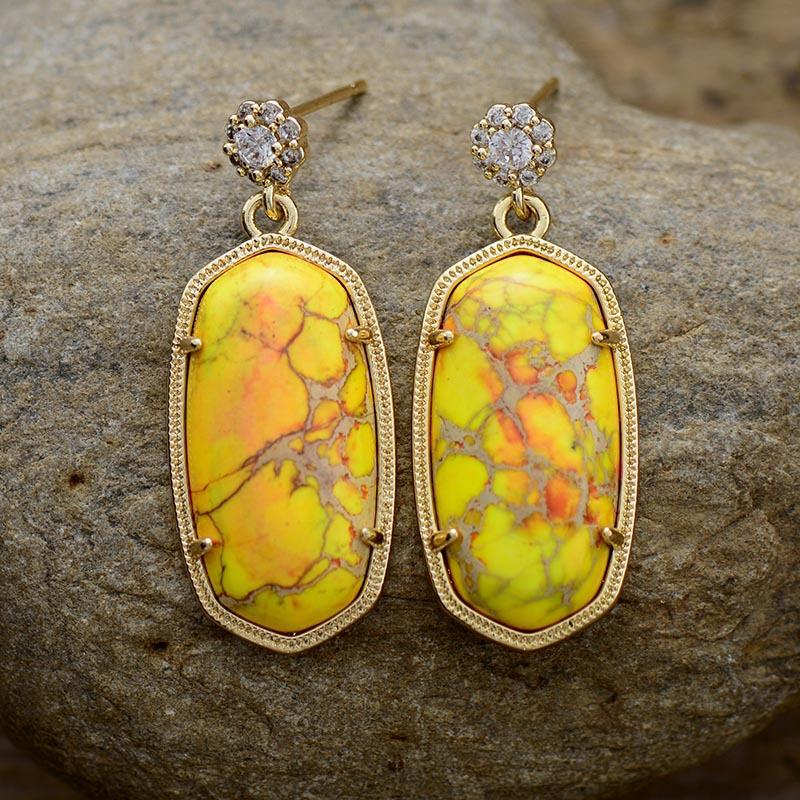 

Light luxury natural emperor stone earrings, earrings, light luxury designer jewelry earrings. оранжевый