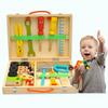 Kinder Holz Werkzeugkasten Montessori Pretend Play Werkzeug Kinder Mutter Schraube Montage Simulation Reparatur Carpenter Pädagogisches Puzzle Spielzeug
