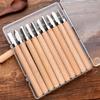 12pcs Wood Carving Tools Set V-Gouge Angle Chisel for Woodworkers Woodcut Hand Tool
