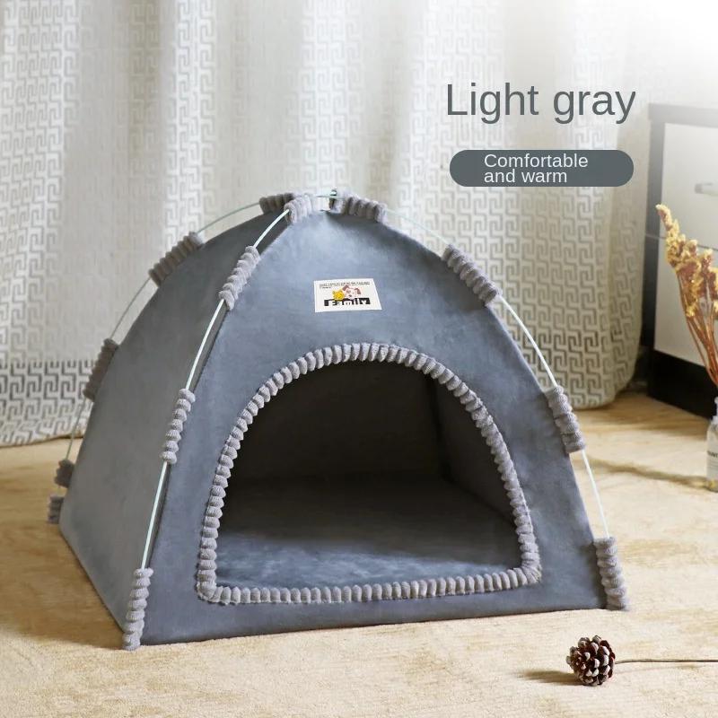 Pet Nest Tent Semi Closed Foldable Outdoor Pet Supplies Breathable Tent Pet Summer Cooling Warm Pads Pet Decoration Supplies