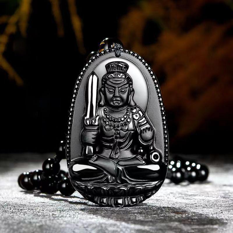 Amitabha Pendant Necklace Carved Buddha Lucky Amulet Necklaces For Women Men Jewelry Gifts