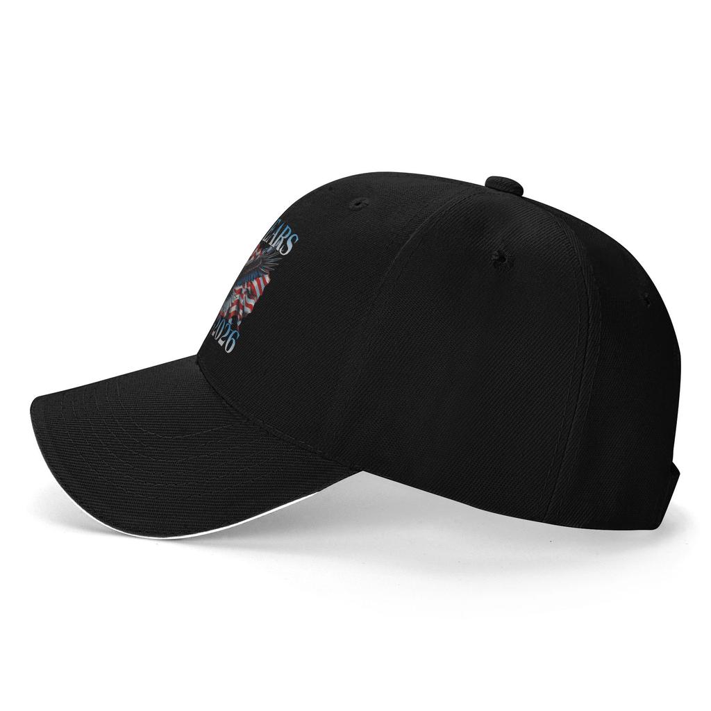 250 Years 1776 2026 Eagle and USA Flag Funny 250th Birthday Sun Baseball Cap Summer Design Hip Hop Hats Men Fishing Snapback Cap