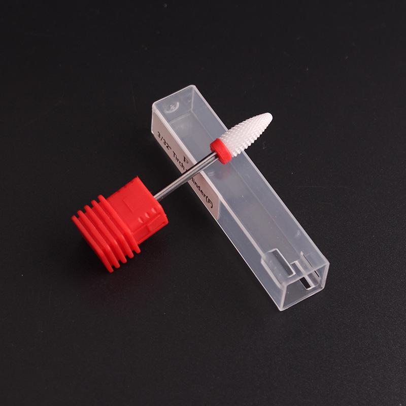 Flame Ceramic Nail Grinding Head - Corn Shape Electric Manicure Tool