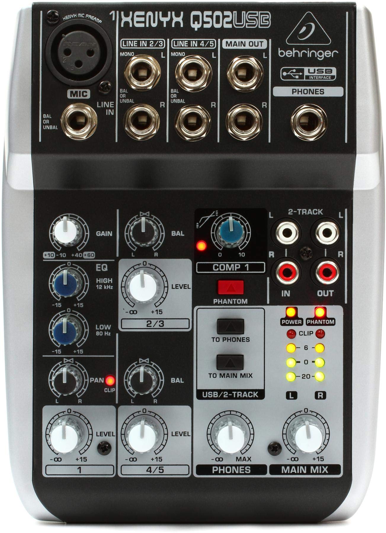 

Behringer Xenyx Q502USB Микшерный пульт с USB чёрный