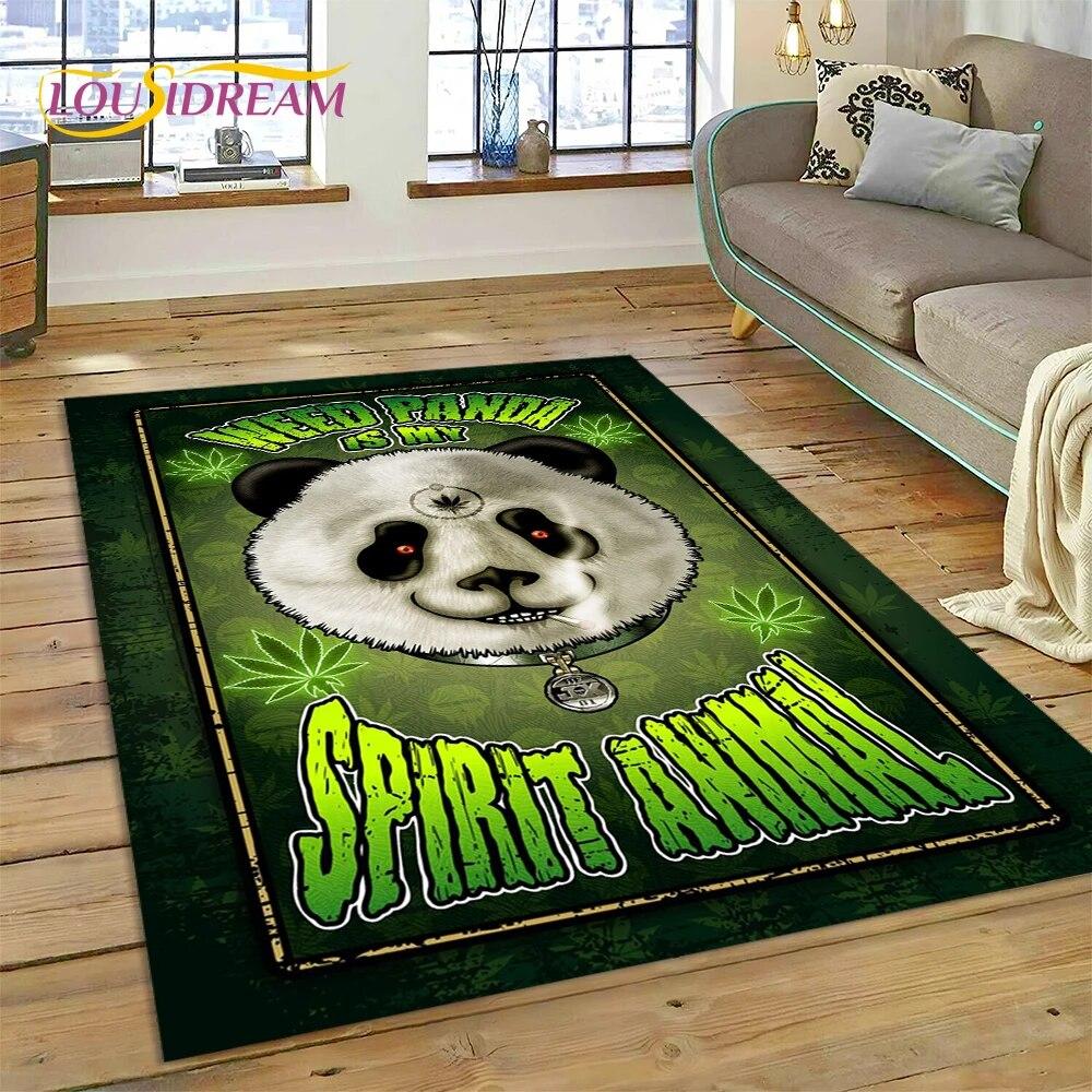 Dream Cute Panda Cartoon Animal Carpet Rug for Home Living Room Bedroom Sofa Doormat Decor,Kids Play Area Rug Non-slip Floor Mat