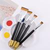 ABMH-Art Short Haired Nylon Brush Lacquerware Large Lacquer Brush Oil Painting Tools Materials Art Small Flat Pen Lacquer Art