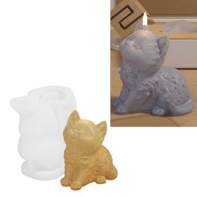 Unique Silicone Mold Aromatherapy Moulds Cute Cat Shape Silicone Candle Mold Crafts Molds Suitable for Making Candle