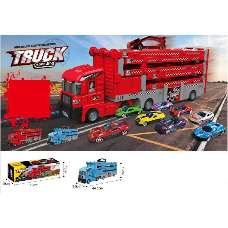 Christmas Countdown Calendar Car Blind Box 24 Days Alloy Fire Engine Set Toy