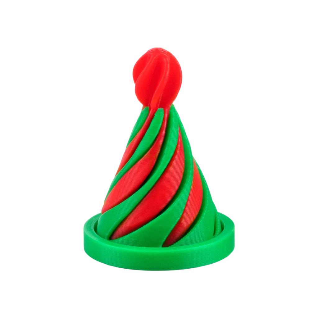 Christmas 3D Printed Christmas Hat, Spiral Decompression Tool, Puzzle Toy, Children's Gift