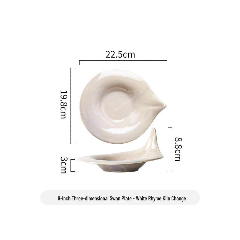 3D Swan Dessert Bowl - Ceramic Tableware for Afternoon Tea & Featured Cuisine