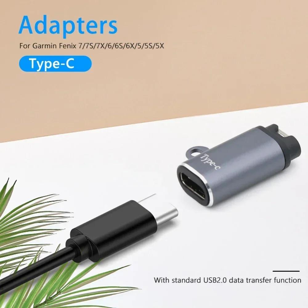 Adaptateur Convertisseur Chargeur Type C Micro USB Ios Pour Montre Intelligente Garmin Fenix 7 6 5 Instinct 2S Venu 2 Plus EPIX Forerunner 745 Connecteur Chargeur