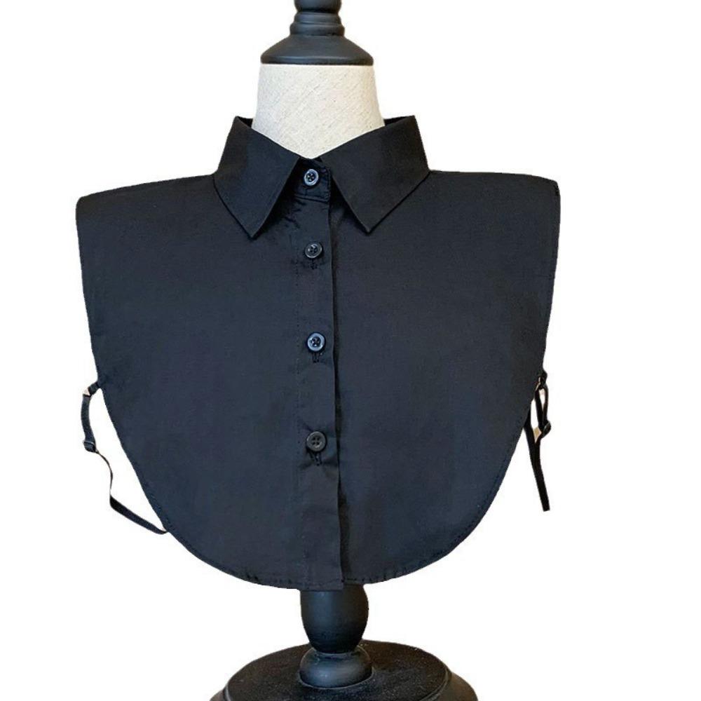 Black Lapel Half Shirt White False Blouse Collar Simple Fake Collar Clothes Decoration