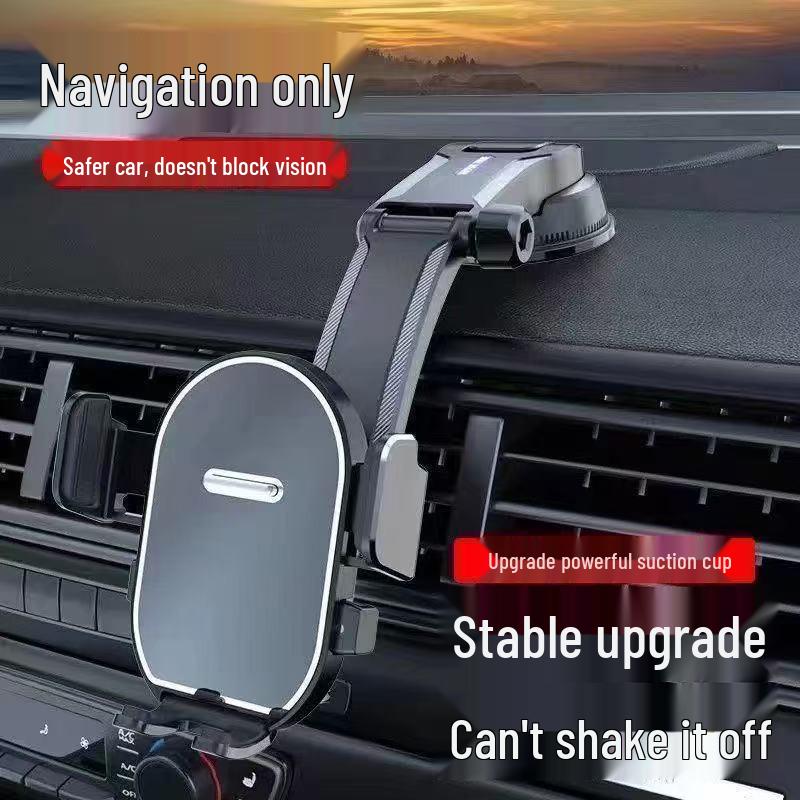 Universal High-End Suction Cup Car Phone Holder for GPS Navigation, Adjustable In-Car Mount