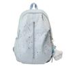 Schoolbag New 1011 Fashion Large Capacity Simple Leisure Junior High School Students Backpack Foreign Style Star Commuting