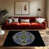 Intricate Mandala Pattern Area Rug Non-Slip Floor Mat Bohemian Home Decor Living Room Bedroom Carpet Artistic Design Modern Styl