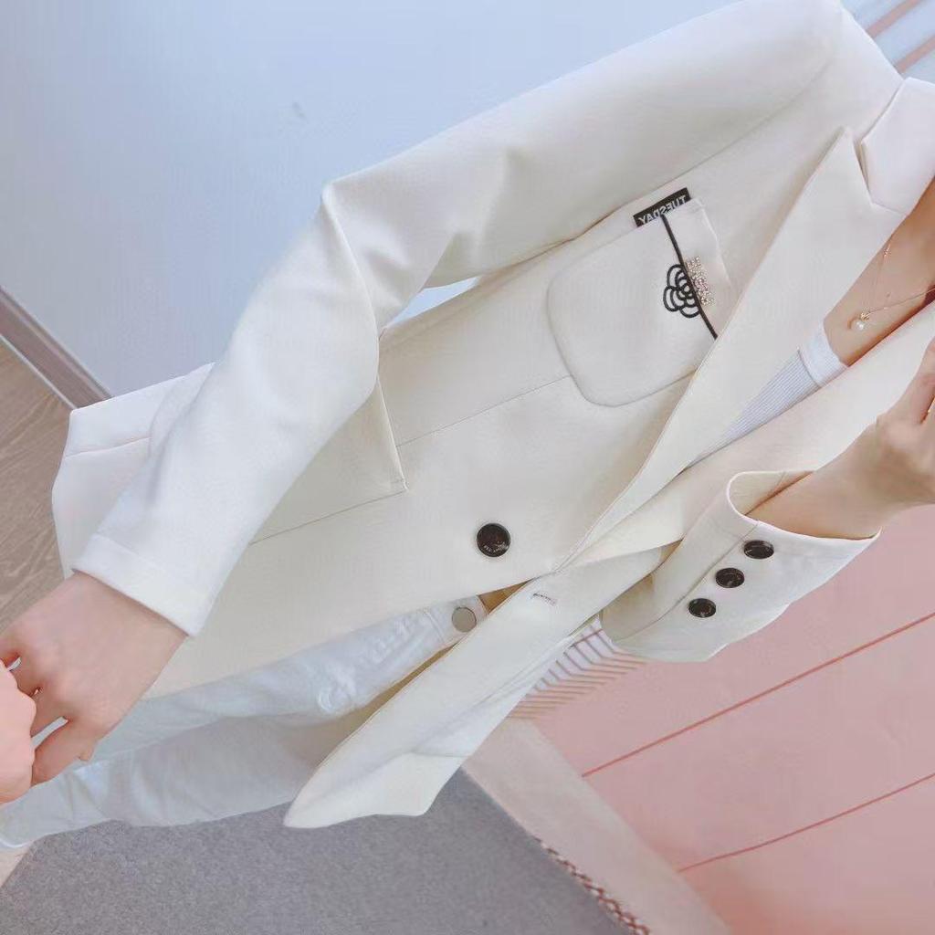 Ausverkauf Koreanischer Stil Schlankmachende Revers-Kurzanzugjacke für Frühling/Herbst