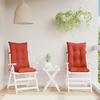 High back Chair Cushions 2 Pcs Melange Red 120x50x7 cm Fabric