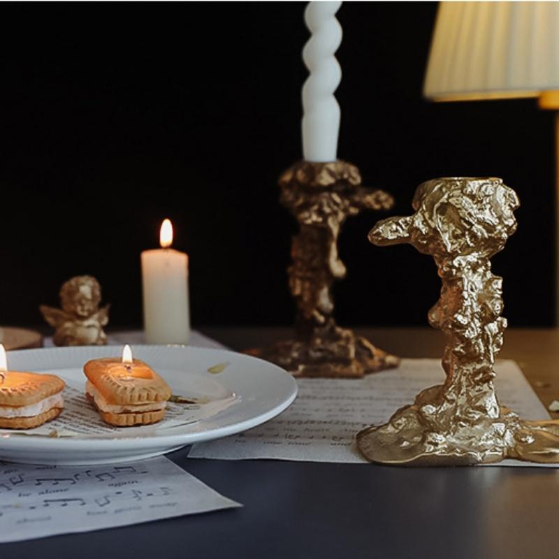 Vintage Candlestick Holders Resin Candle Holders Desktop Decoration Deluxe Candle Holders Wedding Holiday Party Candles Holder