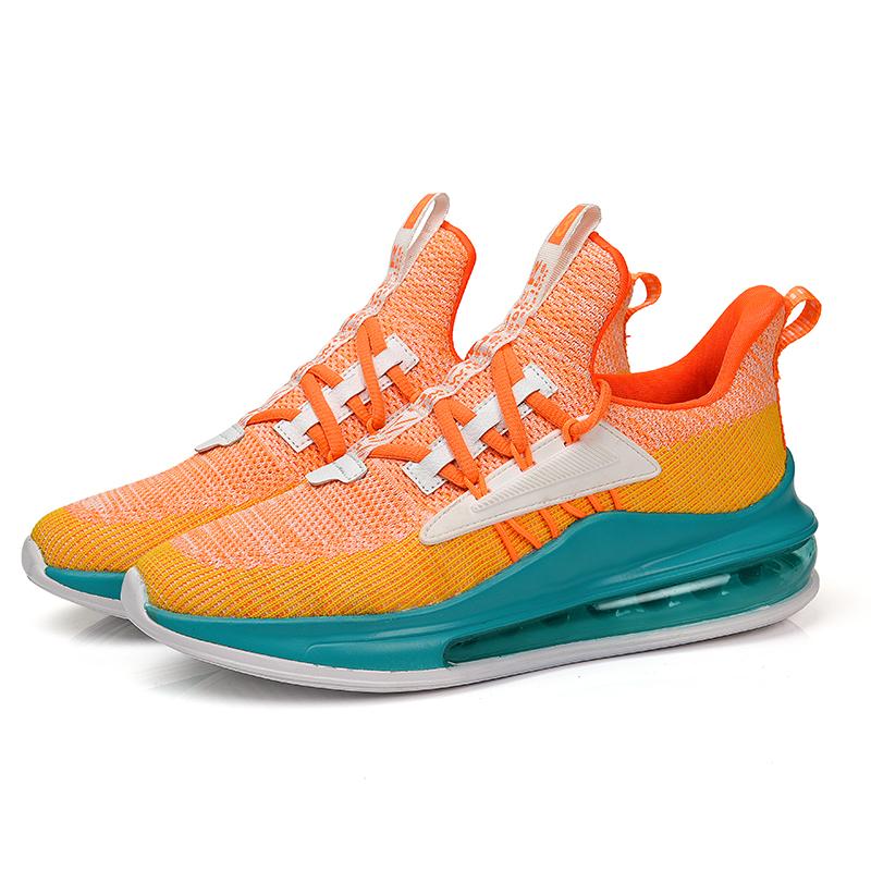 

Кроссовки мужские дешевые высококачественные спортивные кроссовки для бега в спортзале сетчатые дышащие повседневные теннисные туфли на шнуровке амортизирующие спортивные туфли 45 оранжевый