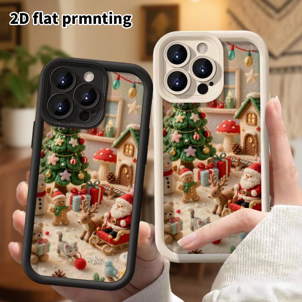 Phone Case: 2D Flat, Suitable for iPhone 18, 17, 16, 15, 14, 13, 12Pro Protective Case, Mini Amusement Park, Perfect Christmas and Halloween Holiday G
