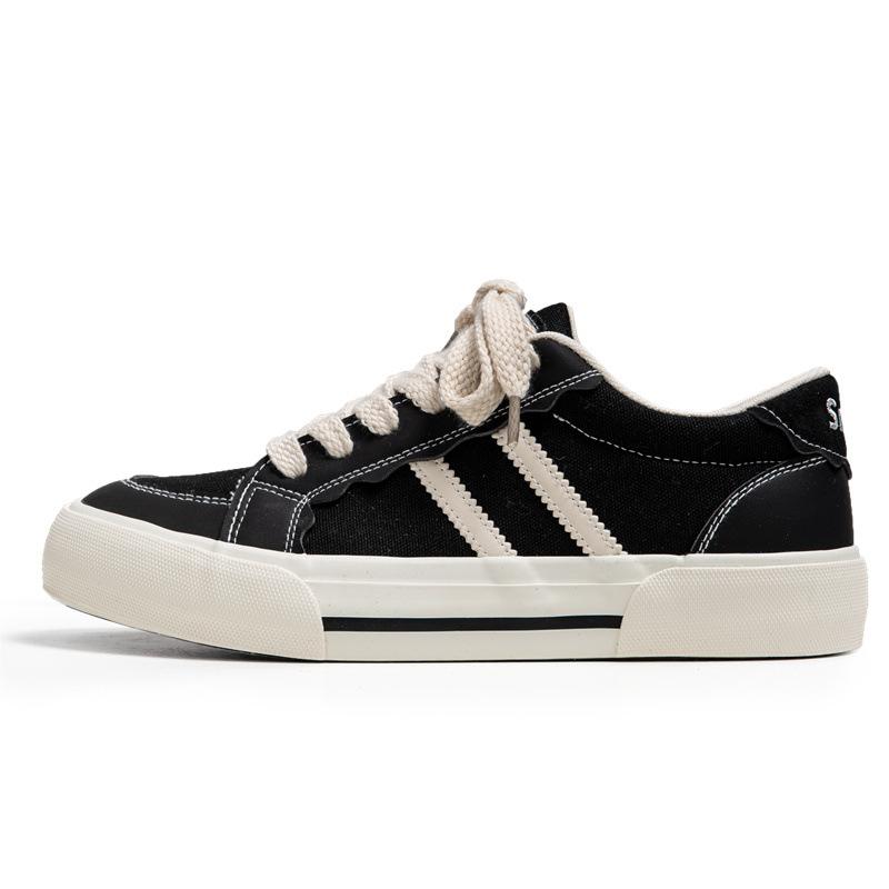 Canvas Men's Shoes Summer Breathable Versatile Niche Design Sense Japanese Casual Board Shoes Junior High School Students Black Sports Tide Shoes