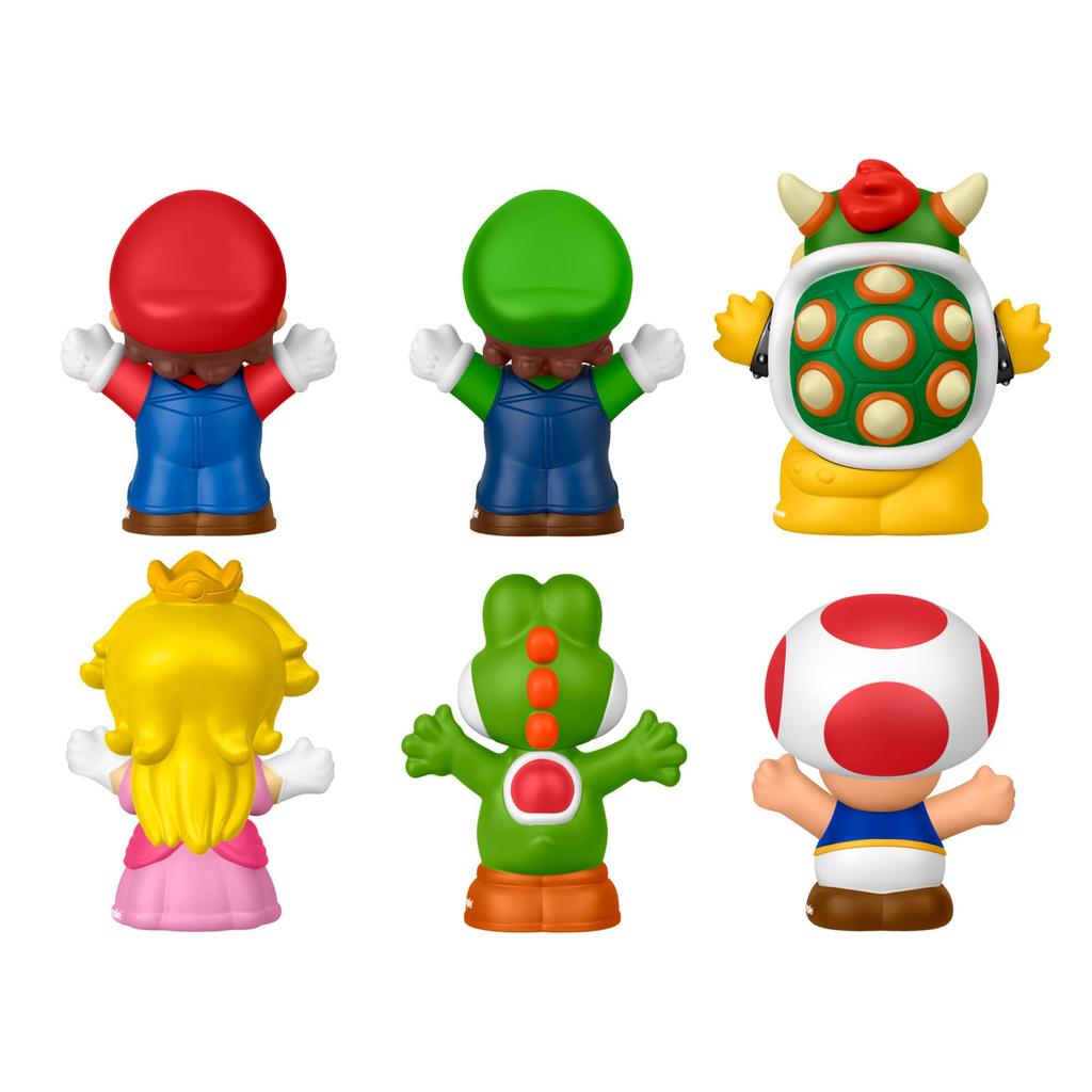 Fisher-Price My Mario Little People Character Set (6 Figures) - Ages 1.5+ - Multi-color JHG63