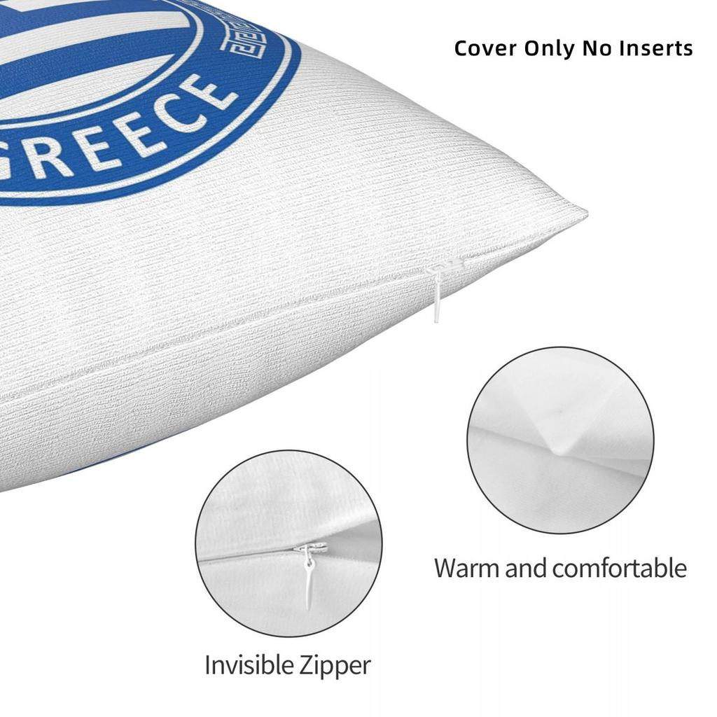 Athens Greece Flag Square Pillowcase Cushion Cover Pillow Case Throw Pillow Cover for Home Sofa Living Room