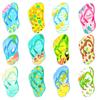 Kids Footprint Summer Decals For Celebration Party Supplies Prop Decoration