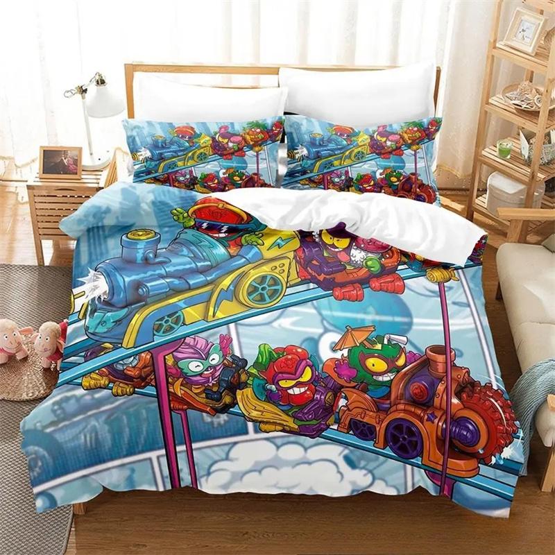 3D Print Super Zings Bedding Set,Duvet Cover Comforter Bed Set Quilt Cover Pillowcase,King Queen Twin Size Boys Girls Adults