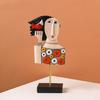 Face Art Statue Sculpture Resin Handmade Carving Figurine Study Studio Room
