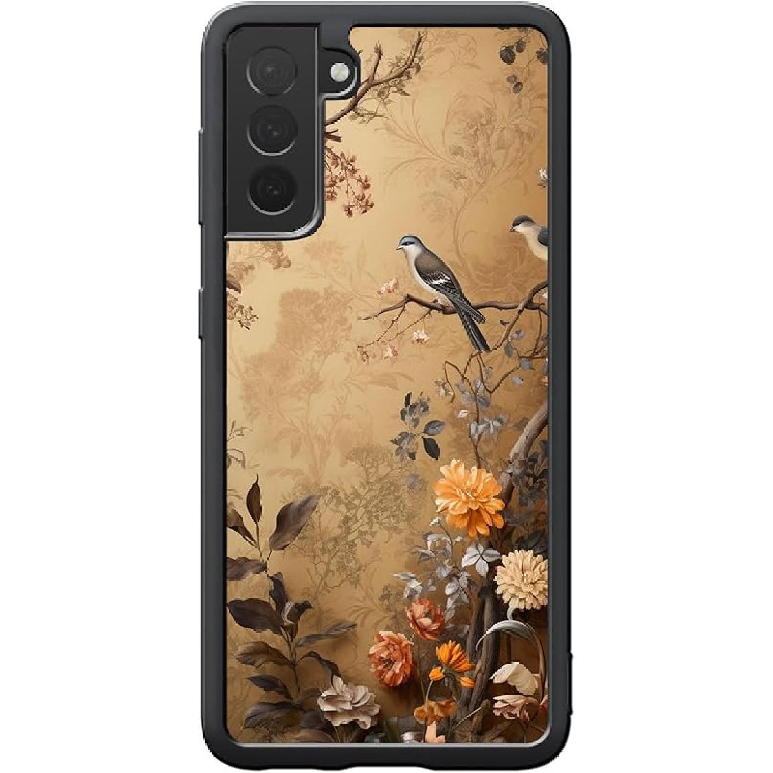 for Samsung Galaxy S23 Phone Case - Vintage Flowers and Birds Designed Phone Cases - TPU Phone Cases - Drop Protection For S20 (6.2in)