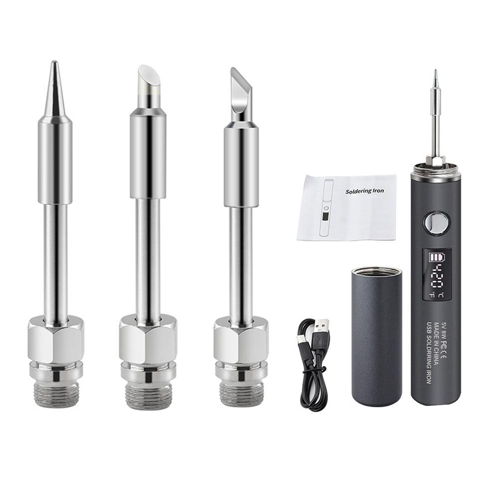 Digital Display Soldering Iron Kit Adjustable Temperature Quick Heat-Up USB Powered With LCD Screen Soldering Iron Tip