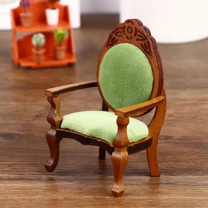 Vintage Stile Sessel Modell Figur Szene Display für 1/12 Maßstab Puppenhäuser Dekoration und Handwerksbegeisterte