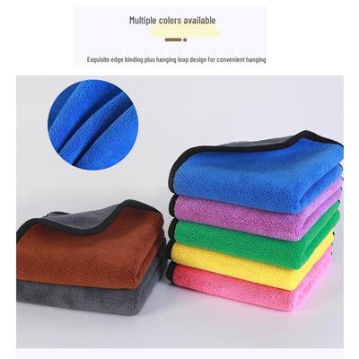 Toalla de Lavado y Secado para Coche de Vellón Coral Súper Absorbente Extra Grande con Función de Plumero Interior