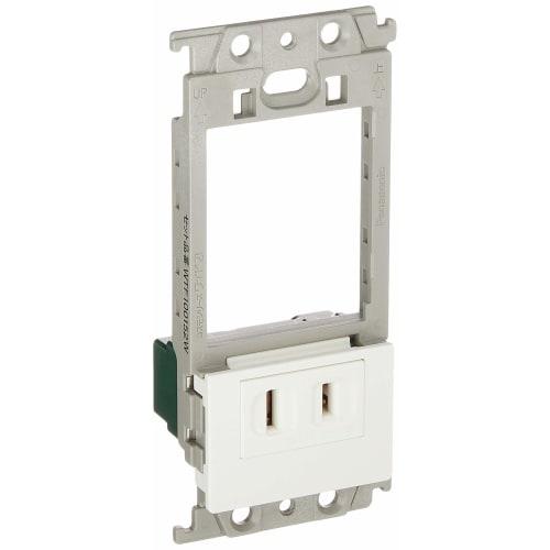 Panasonic Cosmo Series Wide 21 Embedded Switch Space/Outlet Switch Space x 2/Outlet White WTF100152W