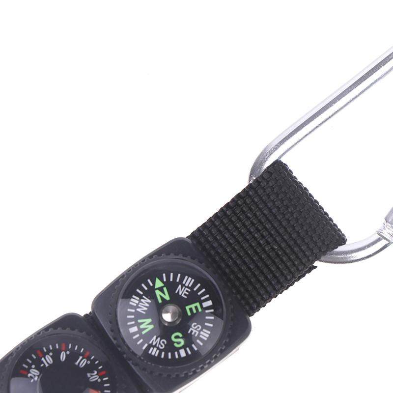 Mini-Kompass mit Haken 2-in-1 Multifunktionaler Wander-Karabiner Empfindlicher Führer Outdoor-Bergsteigen Schlüsselanhänger Camping-Werkzeug