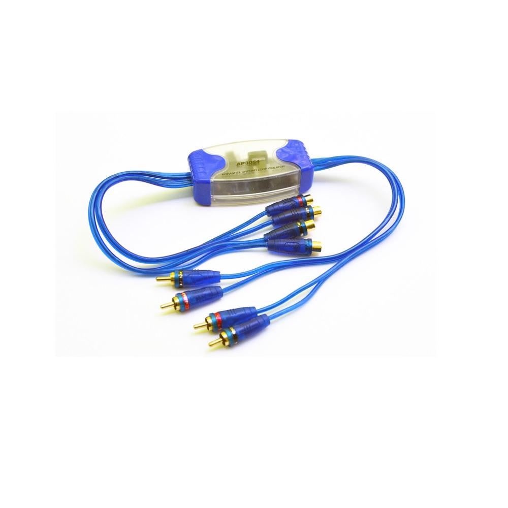 4-Channel RCA Audio Noise Filter Suppressor Ground Loop Isolator Car Stereo 50W