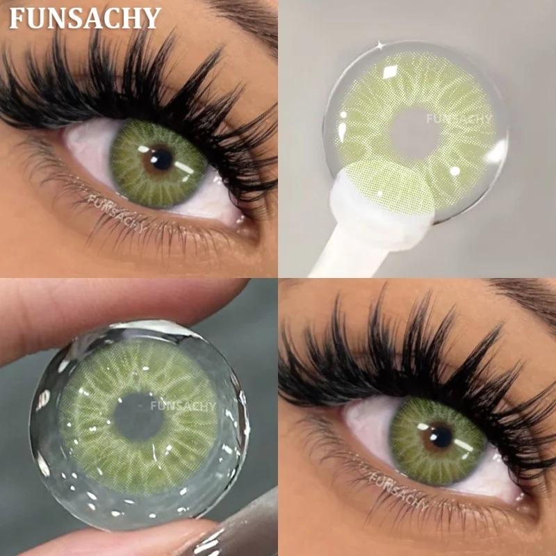 

FUNSACHY Натуральные контактные линзы 1 пара Синие Коричневые контактные линзы Цвет Макияж глаз Зеленый зрачок Цвет глаз Модные косметические линзы