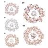 10PCS Flower Rhinestone Pearl Buttons Flatback Plating Hairpin Decoration DIY Craft Apparel Sewing Accessories Flower Buttons
