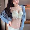 Coppia di Mutandine da Latte Sexy Raccoglitore Pizzo Primavera Estate Donna Petto Piccolo Mostra Grande Previene Caduta