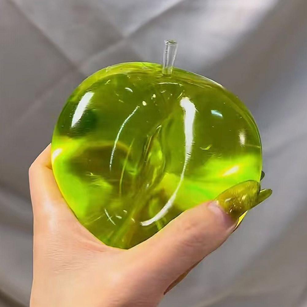 Grüner Apfel Blaue Maltose Squishy Spielzeuge Anti Stress Sensorische Fidget Spielzeuge Weiches Simuliertes Transparentes Langsam Rückprallendes Dekompressionsspielzeug