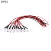 50PCS 12V 8mm Chromatic LED Lamp Beads with 20CM 26AWG for Industrial Supplies