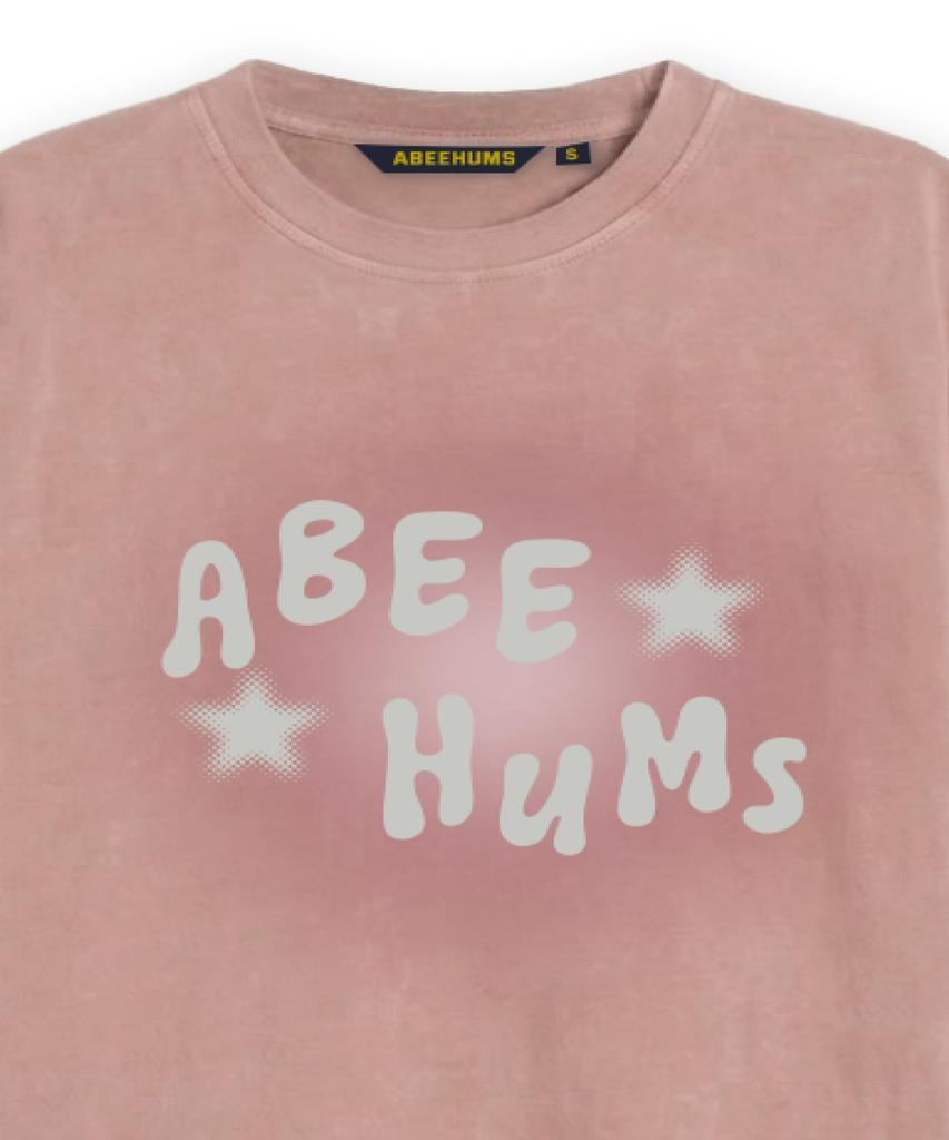 Eobiheomjeu Pigment Dyed Punk Short Sleeve T-Shirt Abh365-110 Dusty Pink