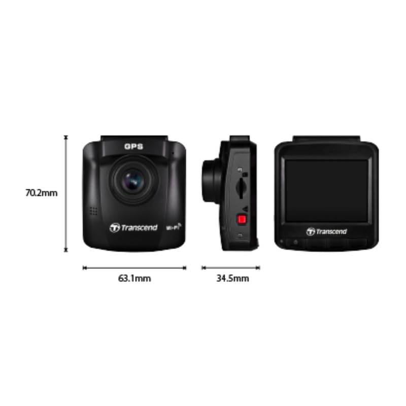 Transcend DrivePro 250 Dash Cam with 32GB microSD Card (TS-DP250A-32G)