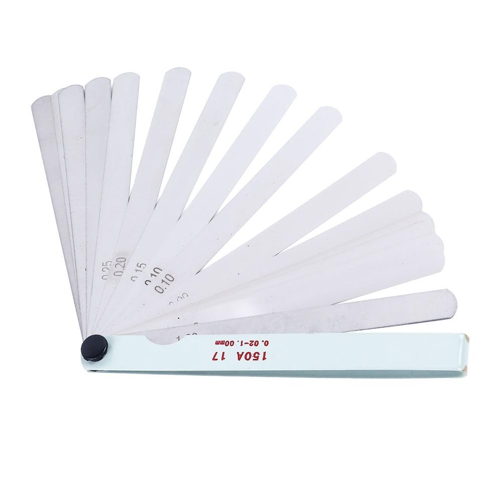 0.02 to 1.0mm Feeler Gauge 17 Blades Metric Feeler Gauge Industrial Clearance Inspection